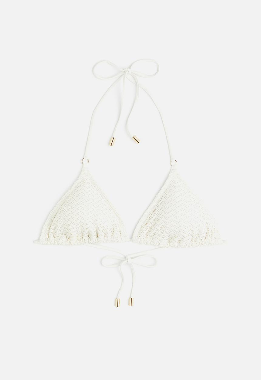 H&M - Padded triangle bikini top - white