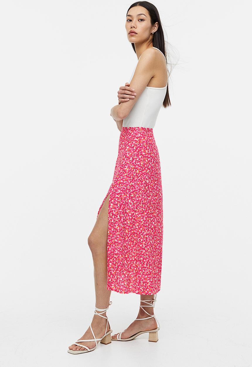 H&M - Crêpe skirt - pink