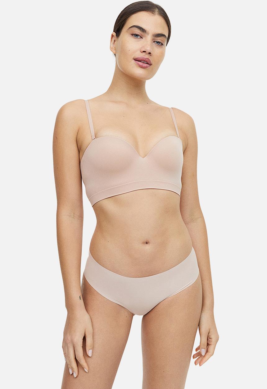 H&M - Seamless balconette bra - beige