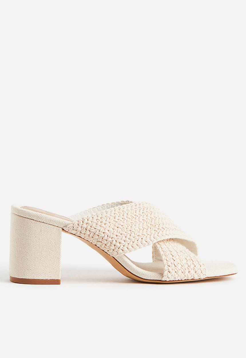H&M - Crochet-detail mules - beige