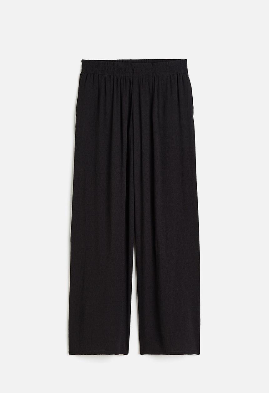 H&M - Crêpe pull-on trousers - black