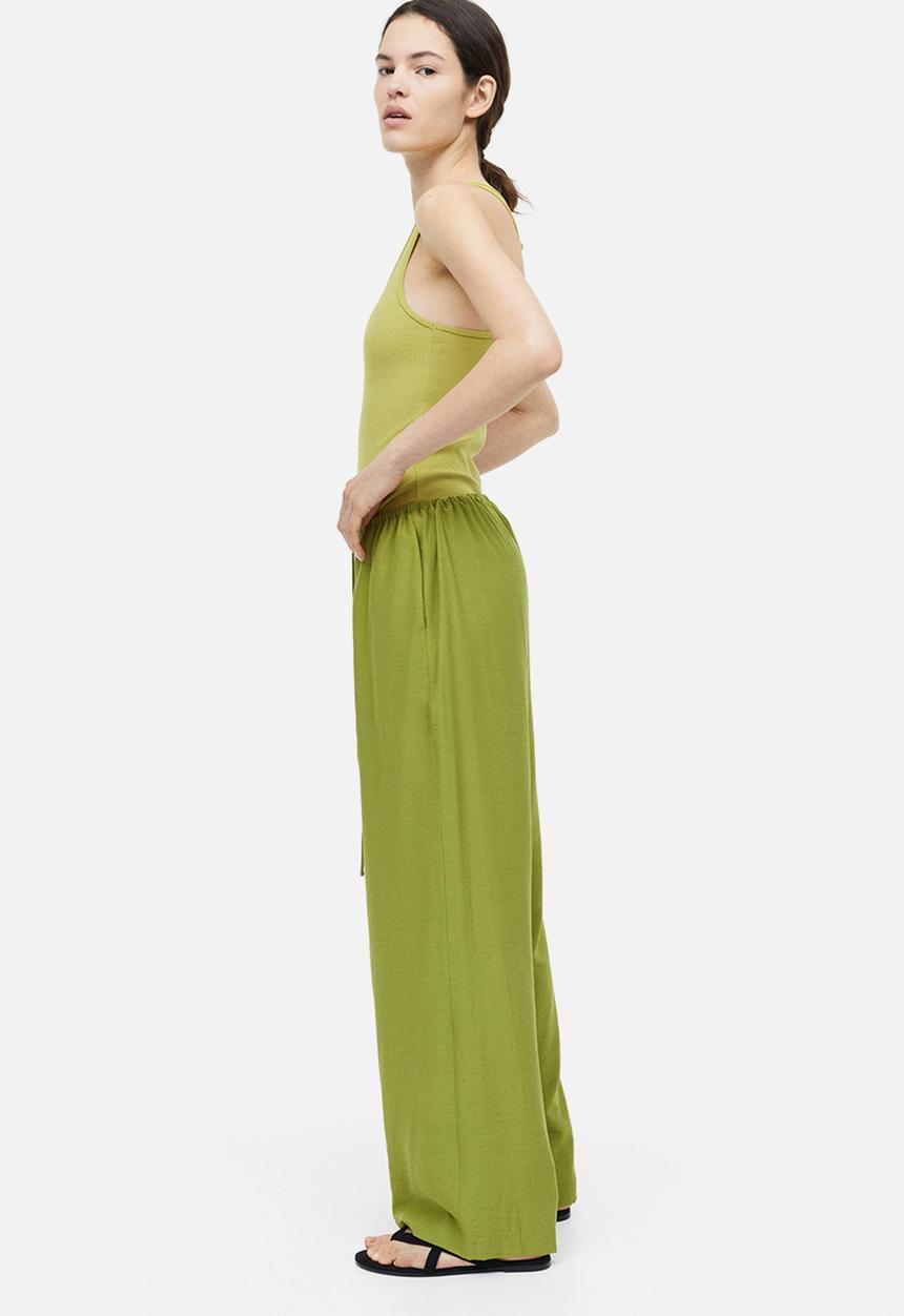 H&M - Ribbed thong body - green