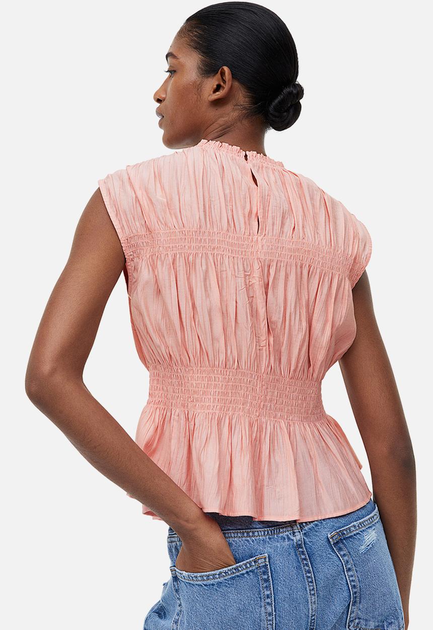 H&M - Crinkled top - pink 
