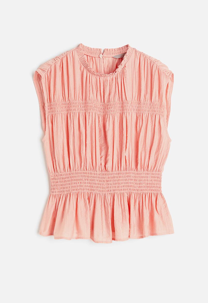 H&M - Crinkled top - pink 