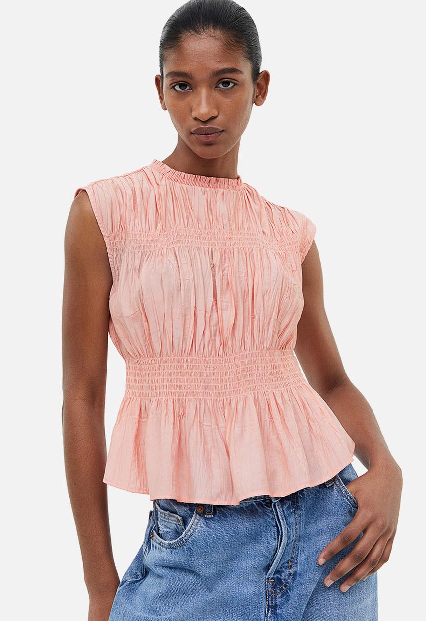 H&M - Crinkled top - pink 