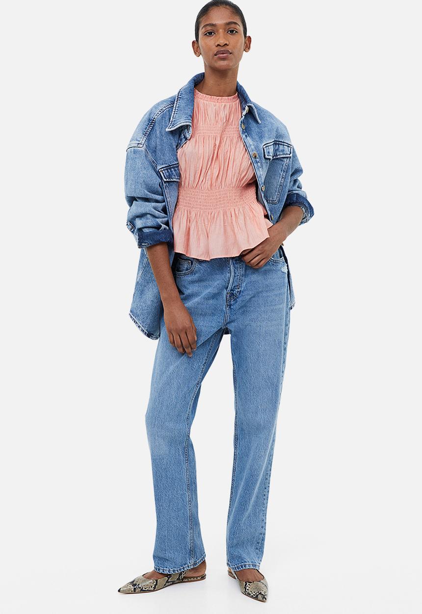 H&M - Crinkled top - pink 