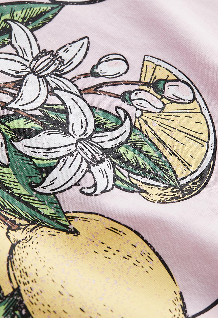 H&M - Cropped printed t-shirt - pink