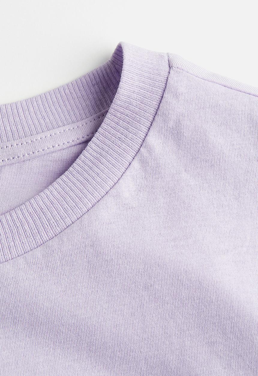 H&M - Cropped printed t-shirt - purple