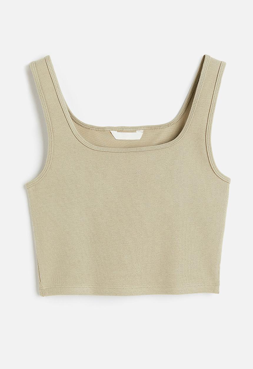 H&M - Cropped vest top - green