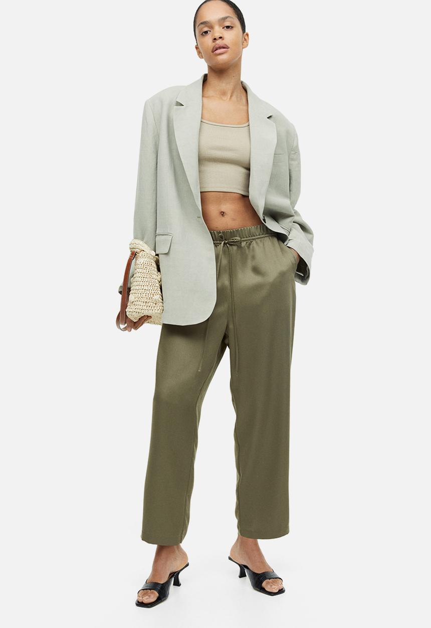 H&M - Cropped vest top - green