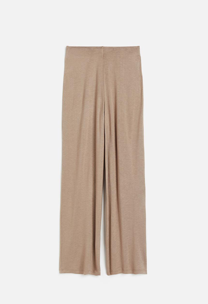 H&M - Cropped jersey trousers - beige