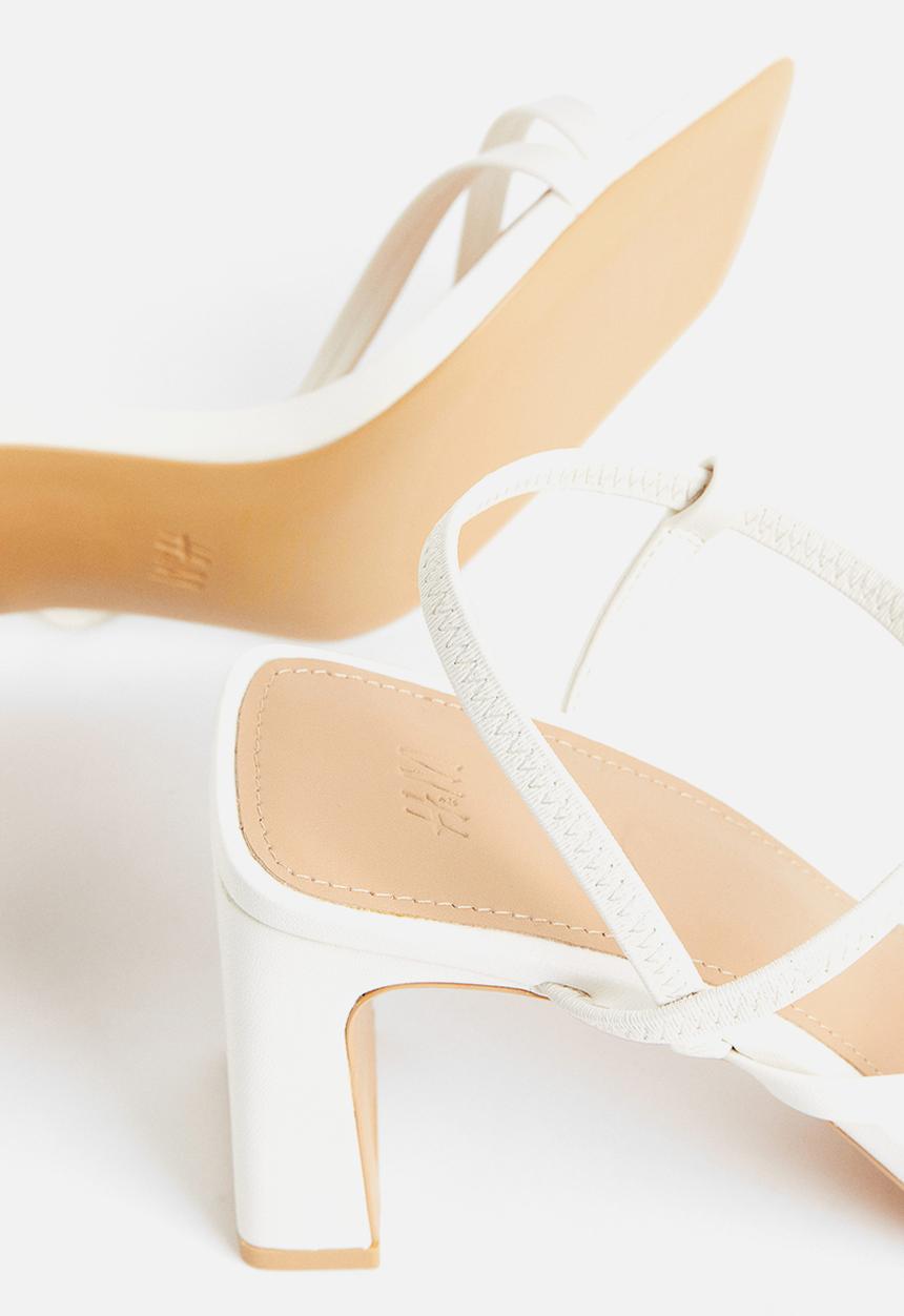 H&M - Heeled sandals - white
