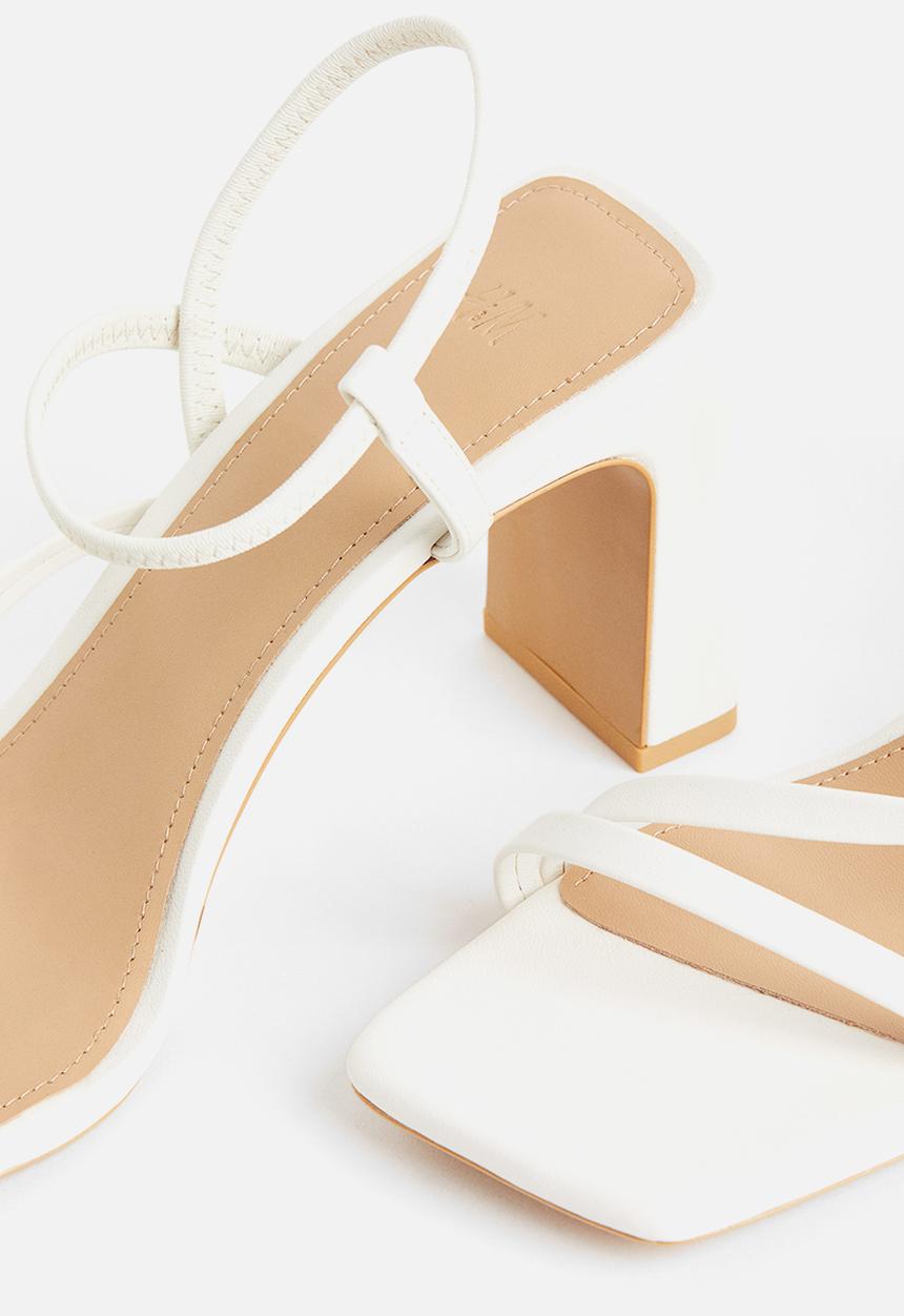H&M - Heeled sandals - white