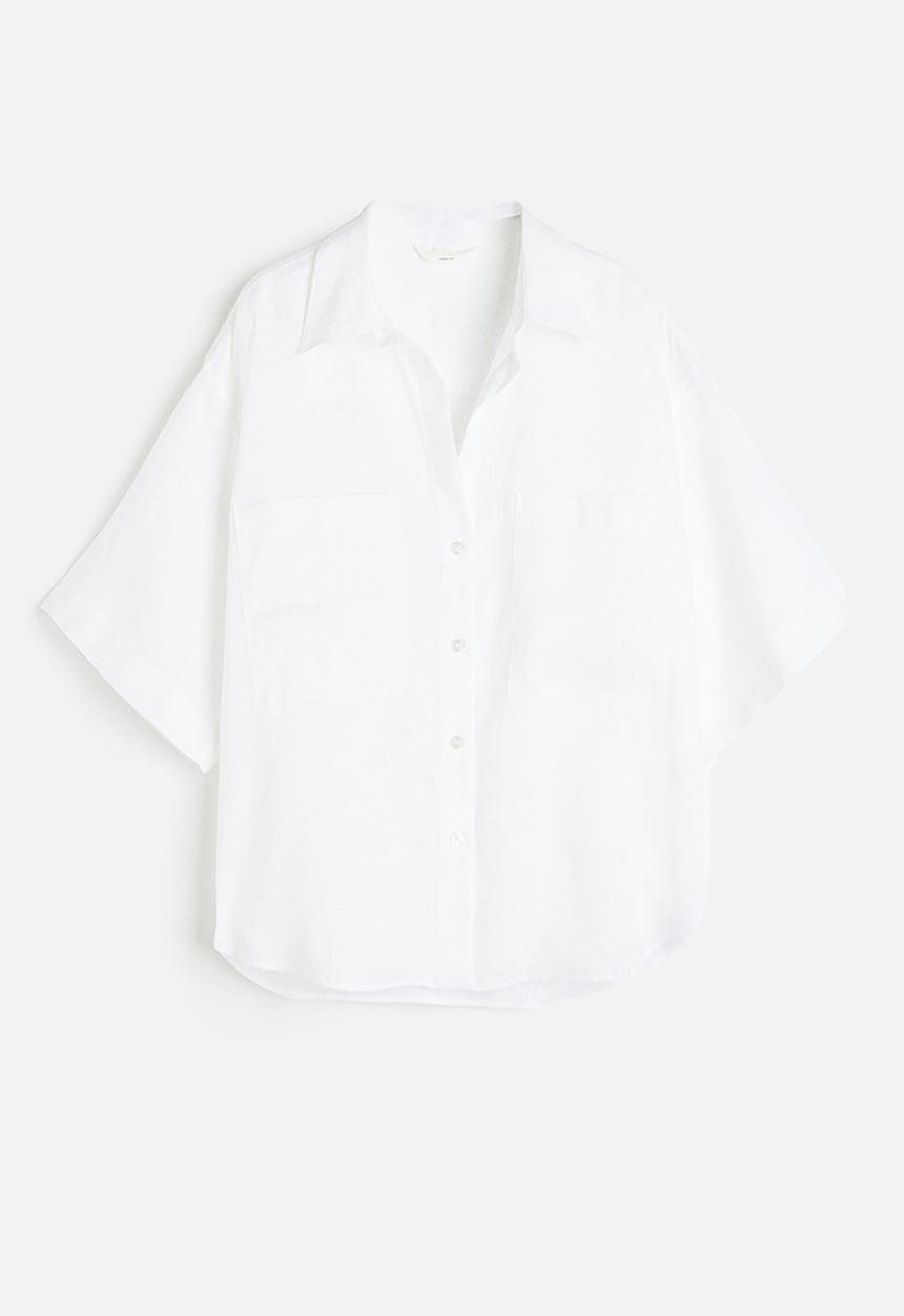 H&M - Linen shirt - white