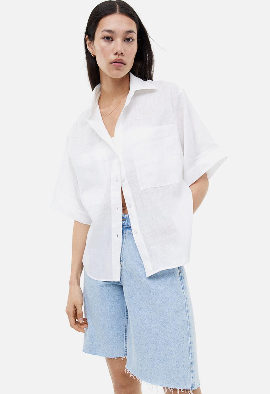 H&M - Linen shirt - white