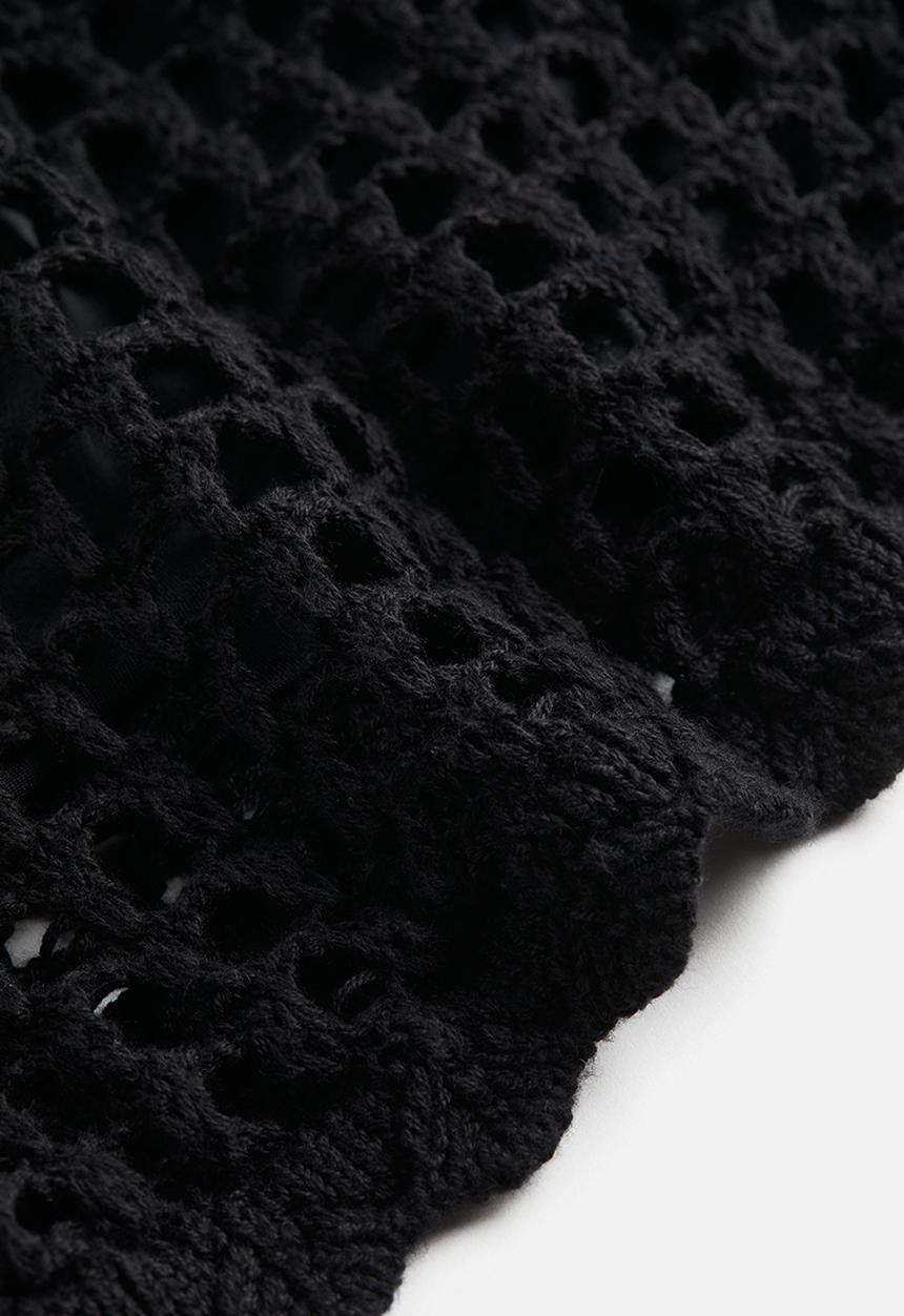 H&M - Hole-knit dress - black