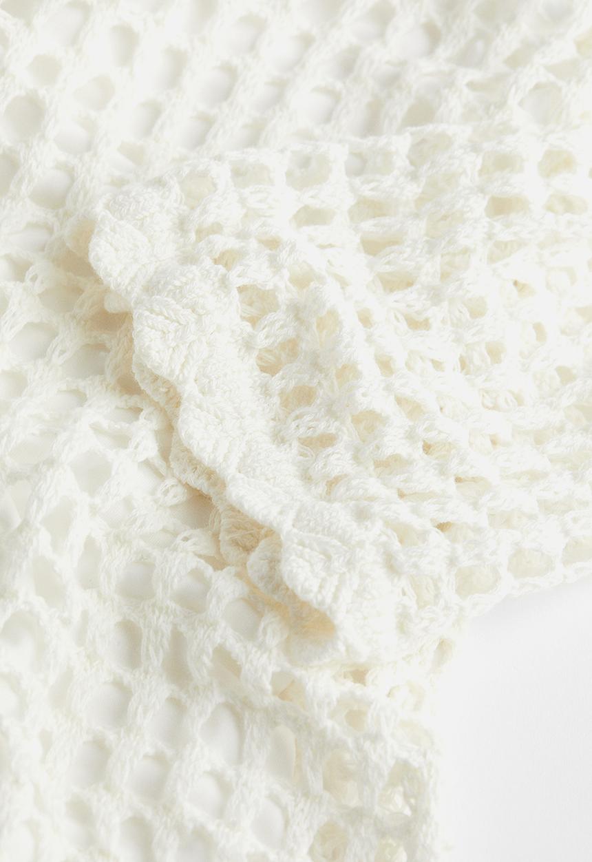 H&M - Hole-knit dress - white