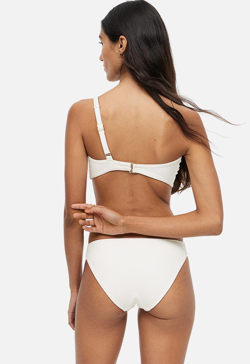 H&M - Padded one-shoulder bikini top - white