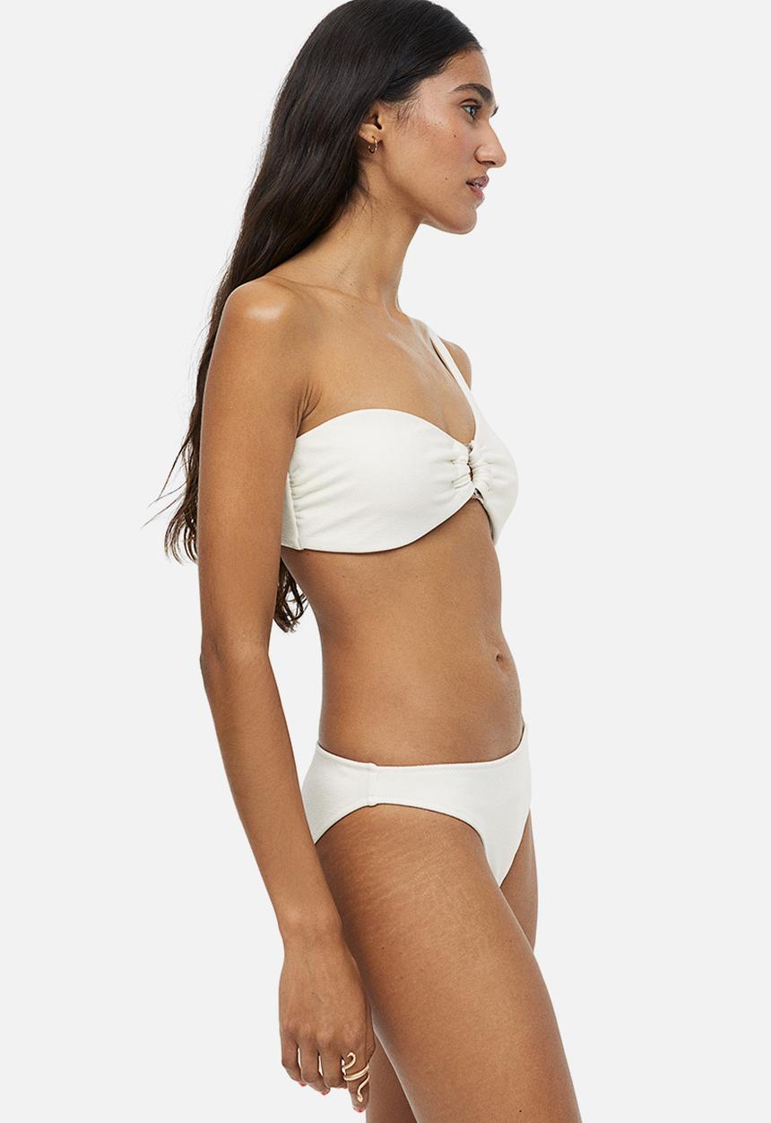 H&M - Padded one-shoulder bikini top - white