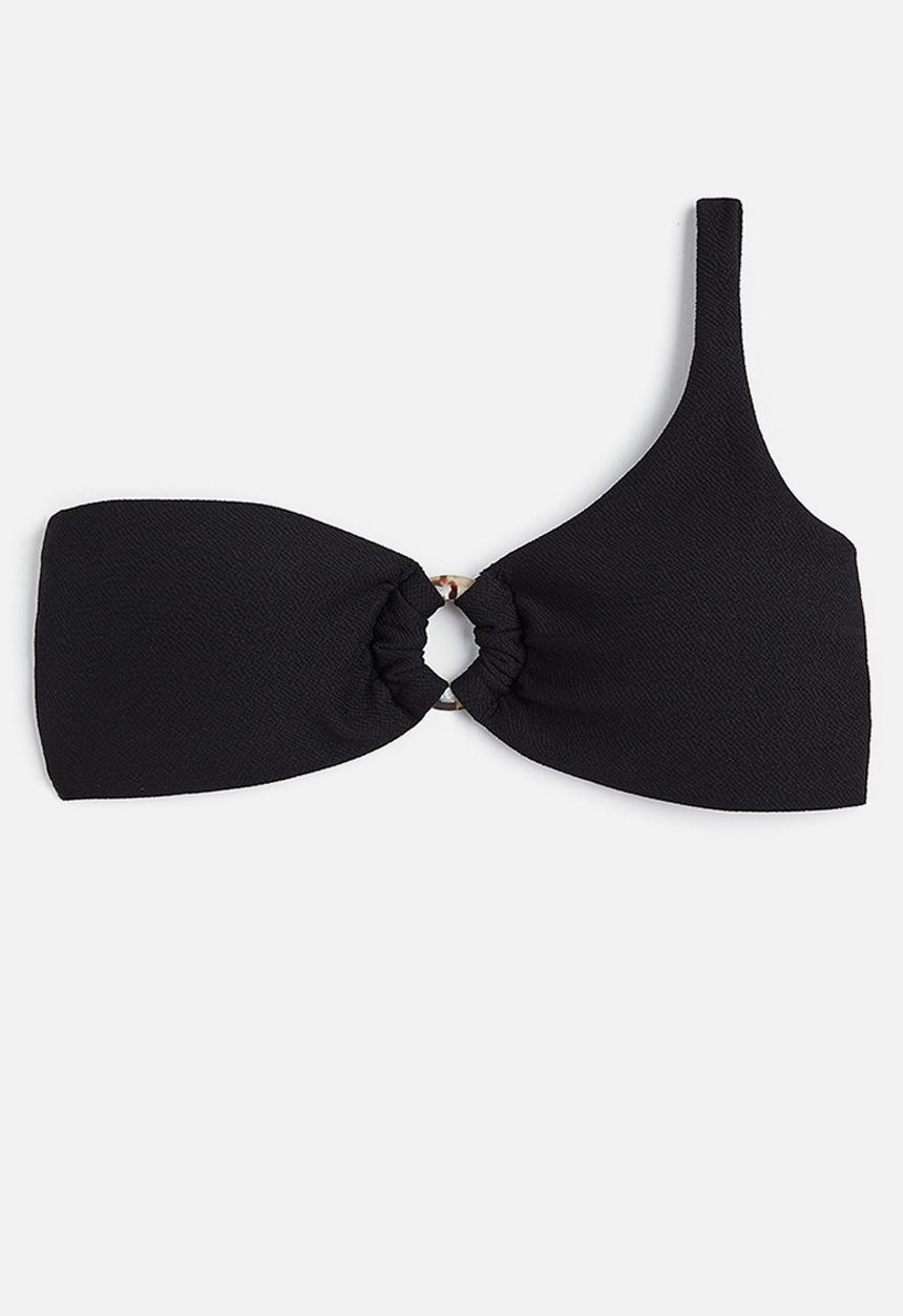 H&M - Padded one-shoulder bikini top - black