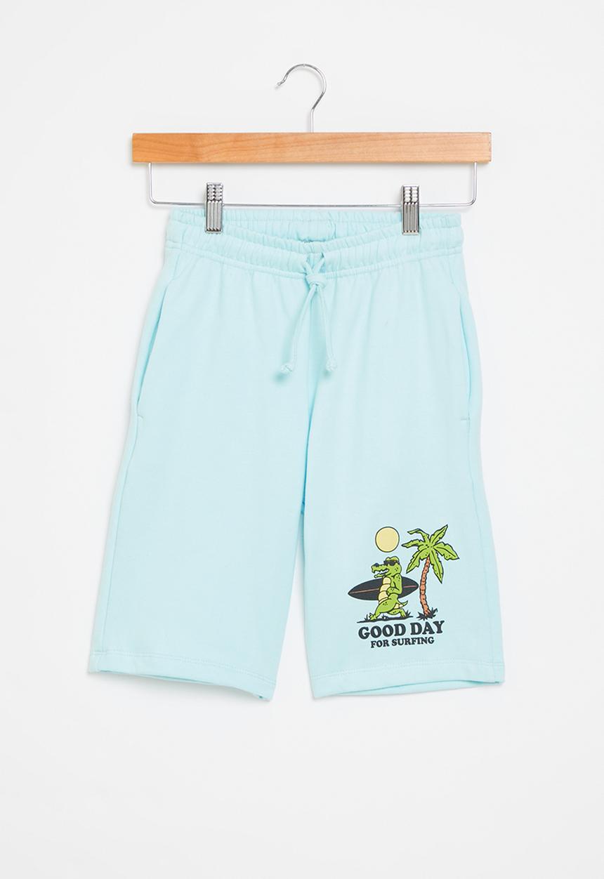 Rebel Republic - Printed sweat shorts - blue