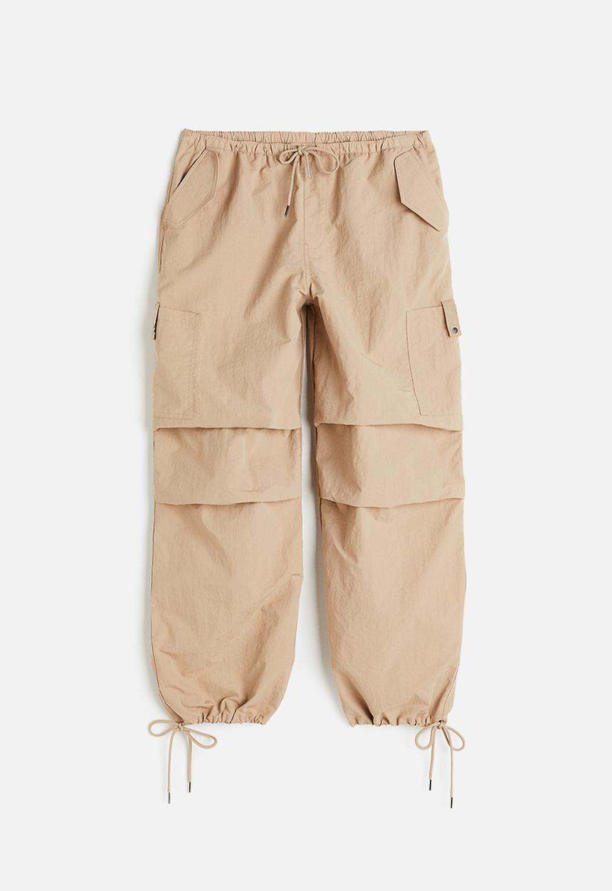 H&M - Nylon parachute trousers - beige