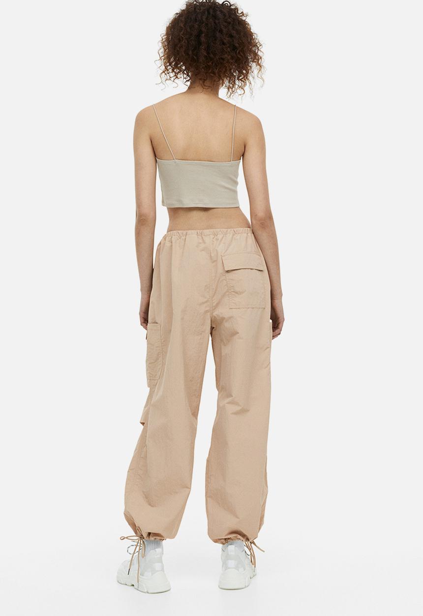 H&M - Nylon parachute trousers - beige