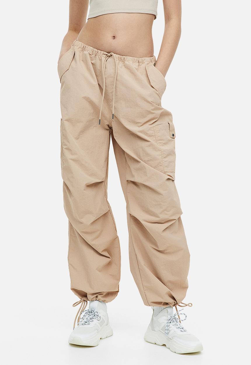 H&M - Nylon parachute trousers - beige