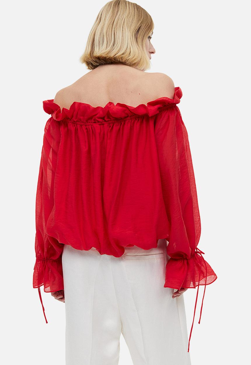 H&M - Off-the-shoulder blouse - red