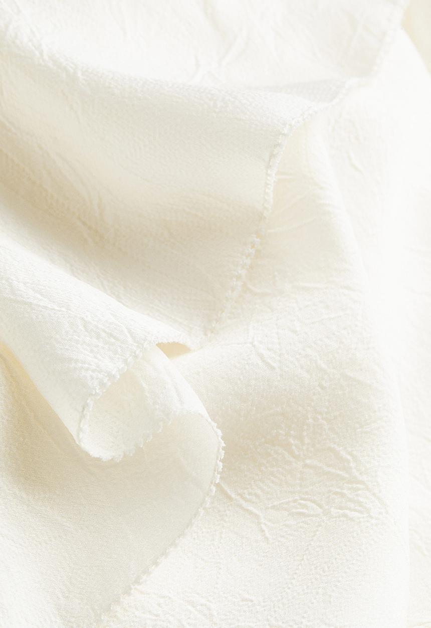 H&M - Flounce-detail dress - white