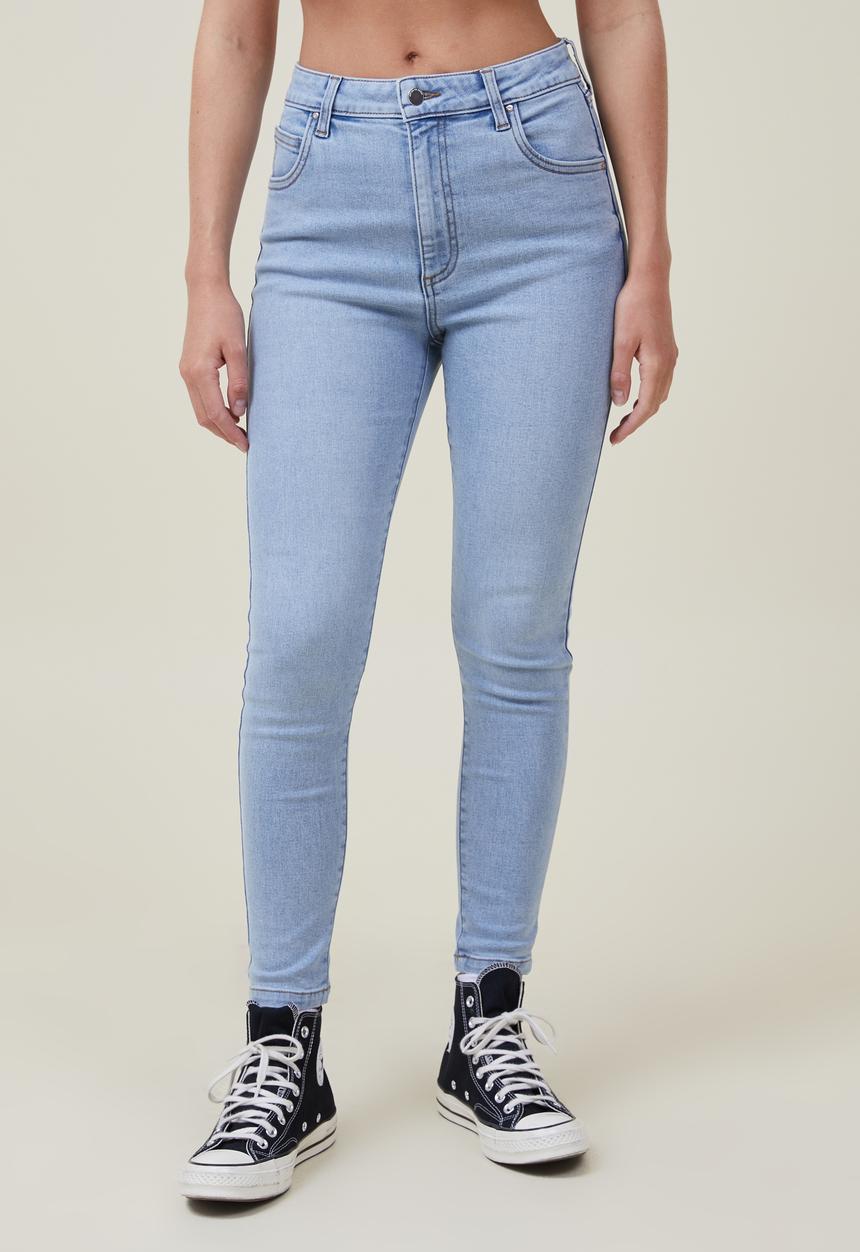 Cotton On - Plus High Rise Cropped Skinny Jean - Bondi Blue