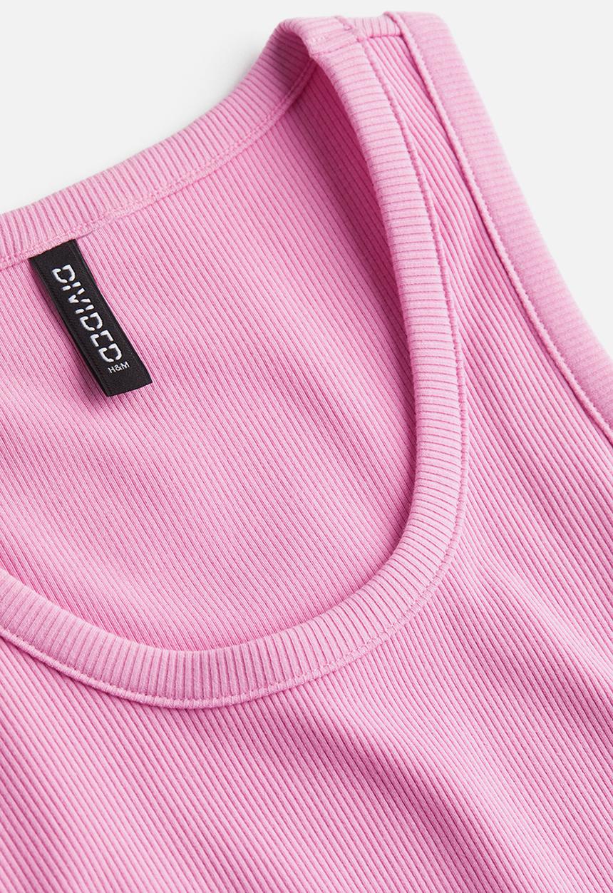 H&M - Ribbed bodycon dress - pink