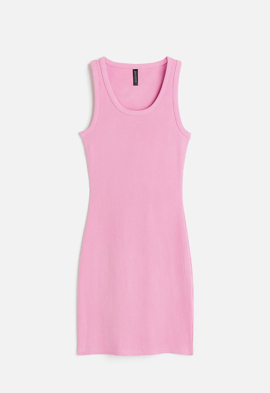 H&M - Ribbed bodycon dress - pink