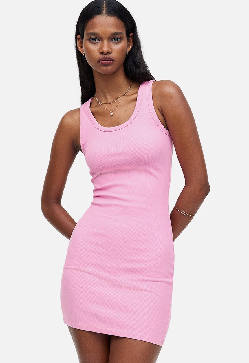 H&M - Ribbed bodycon dress - pink