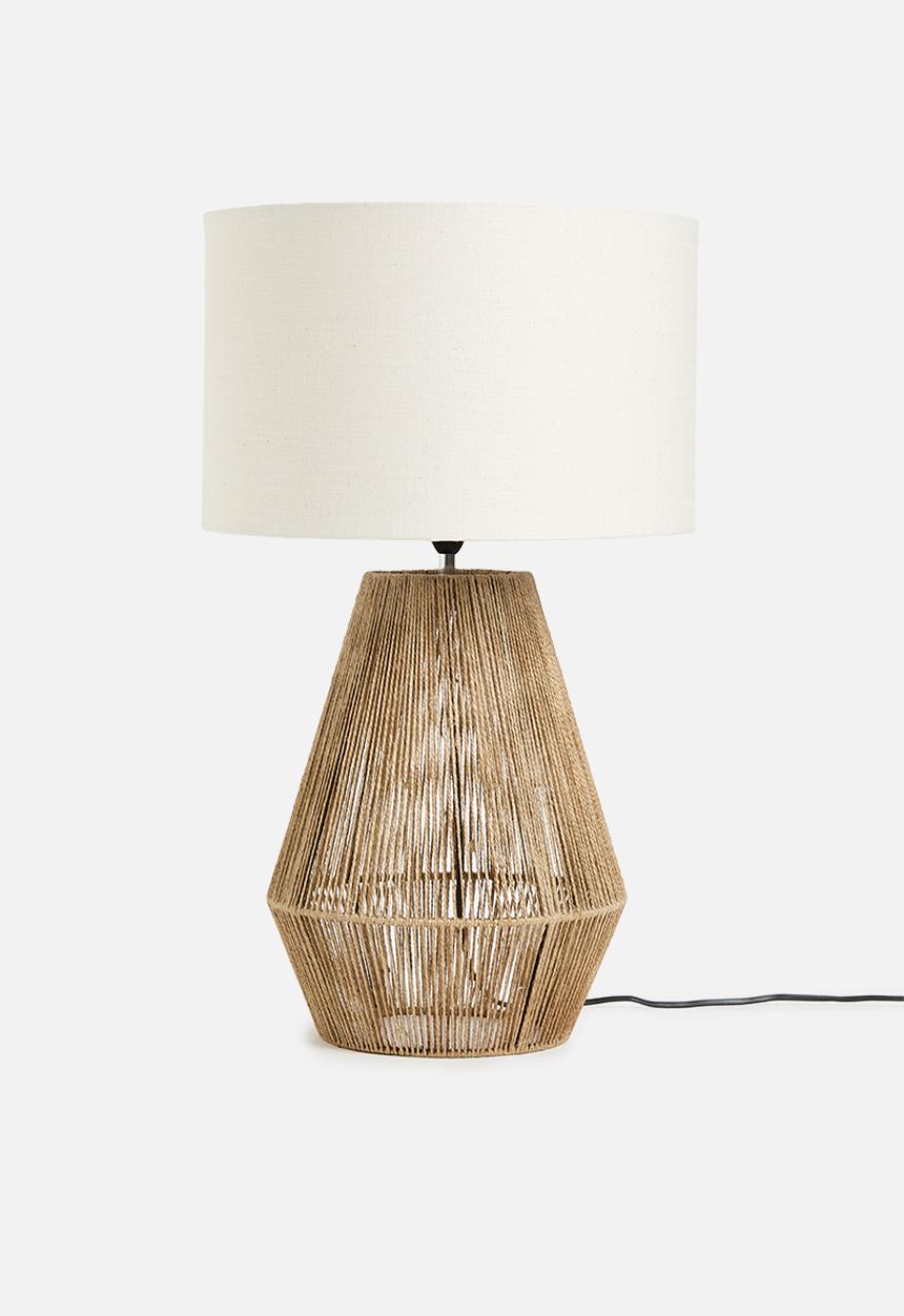 Sixth Floor - Holly jute lampbase with shade - natural