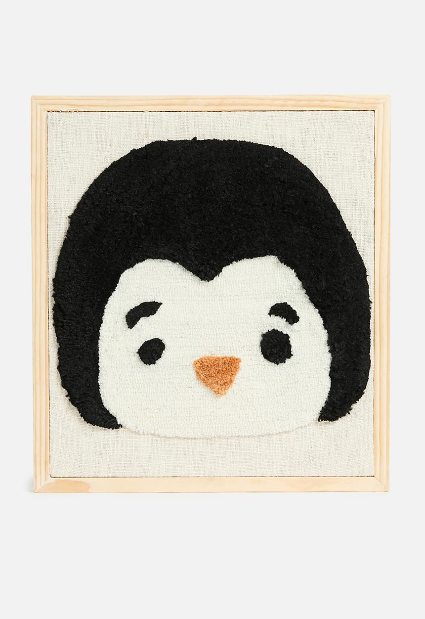 Sixth Floor - Penguin hand tufted wall art - multi