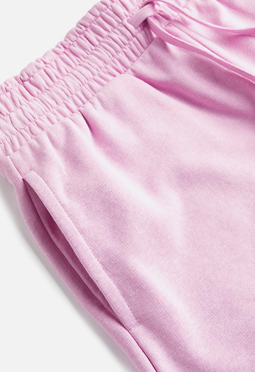 H&M - Paper bag sweatshirt shorts - light pink