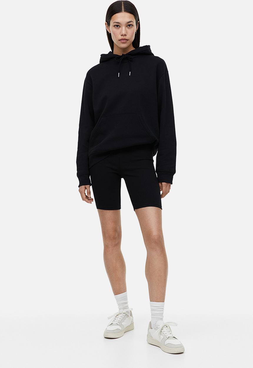 H&M - Ribbed cycling shorts - black