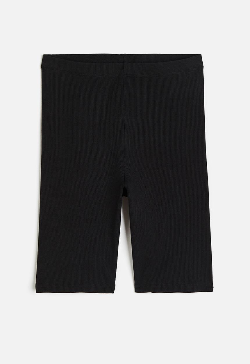 H&M - Ribbed cycling shorts - black