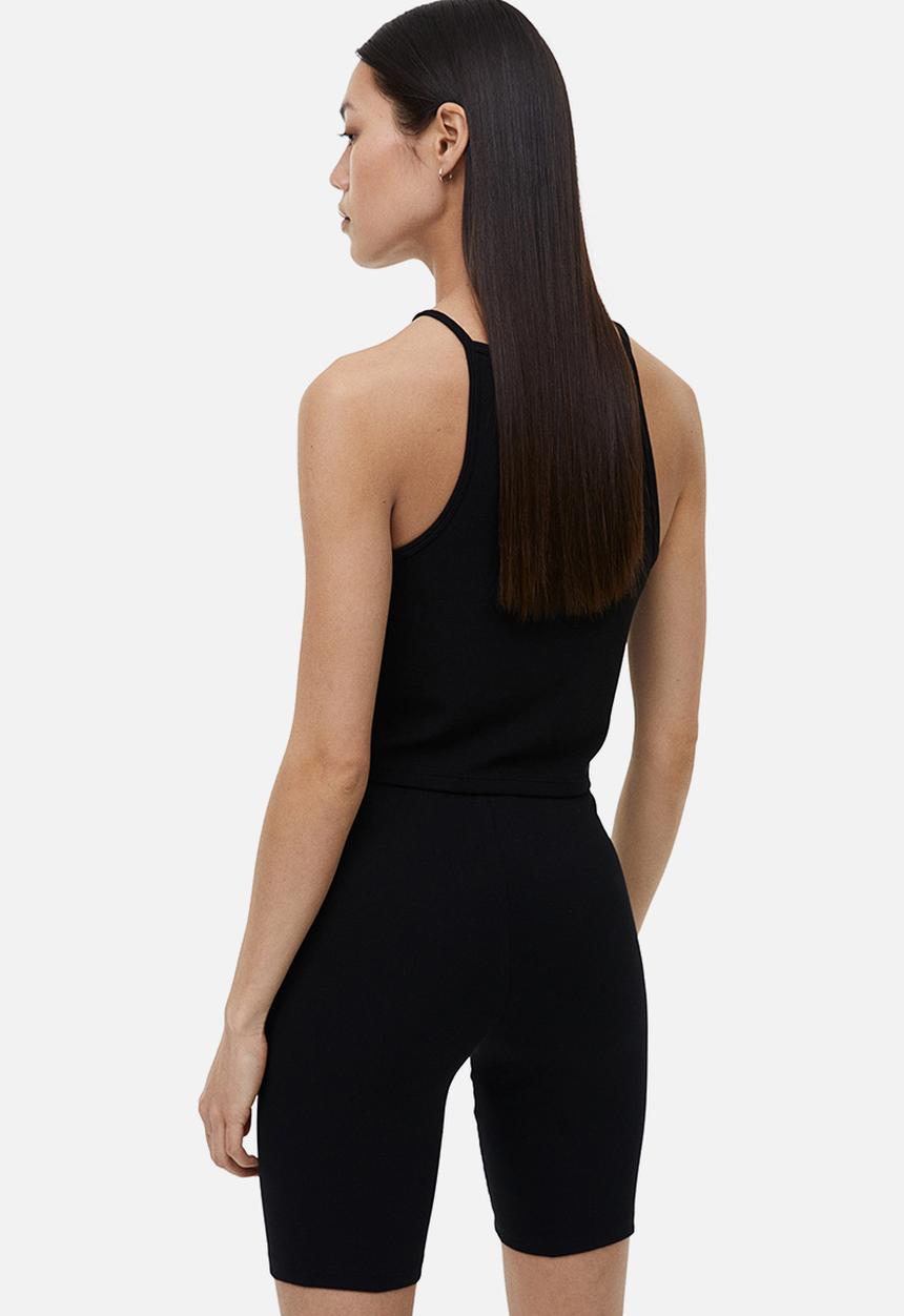 H&M - Ribbed cycling shorts - black