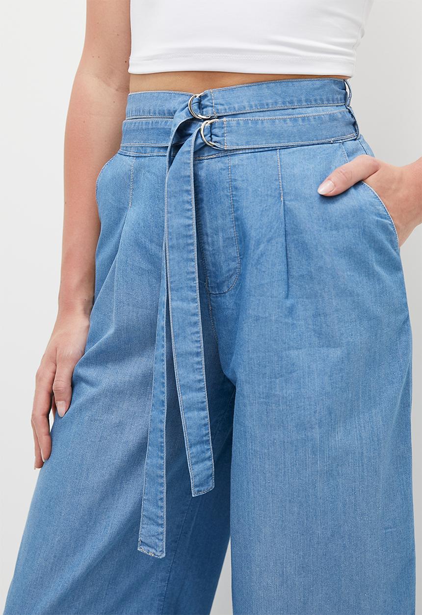 SISSY BOY - High waist wide leg with self belts - med vintage
