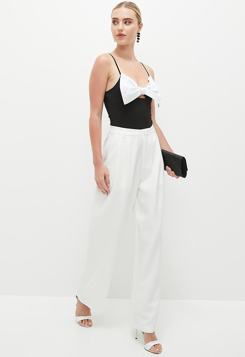 MILLA - Bow bodysuit - black