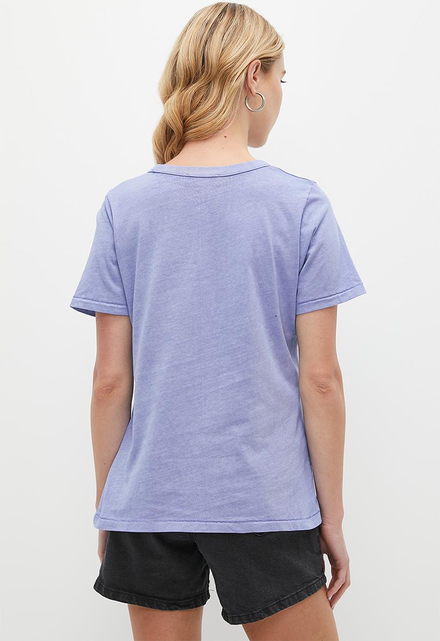 Cotton On - The 91 Classic Organic Tee - Washed Frosted Blue