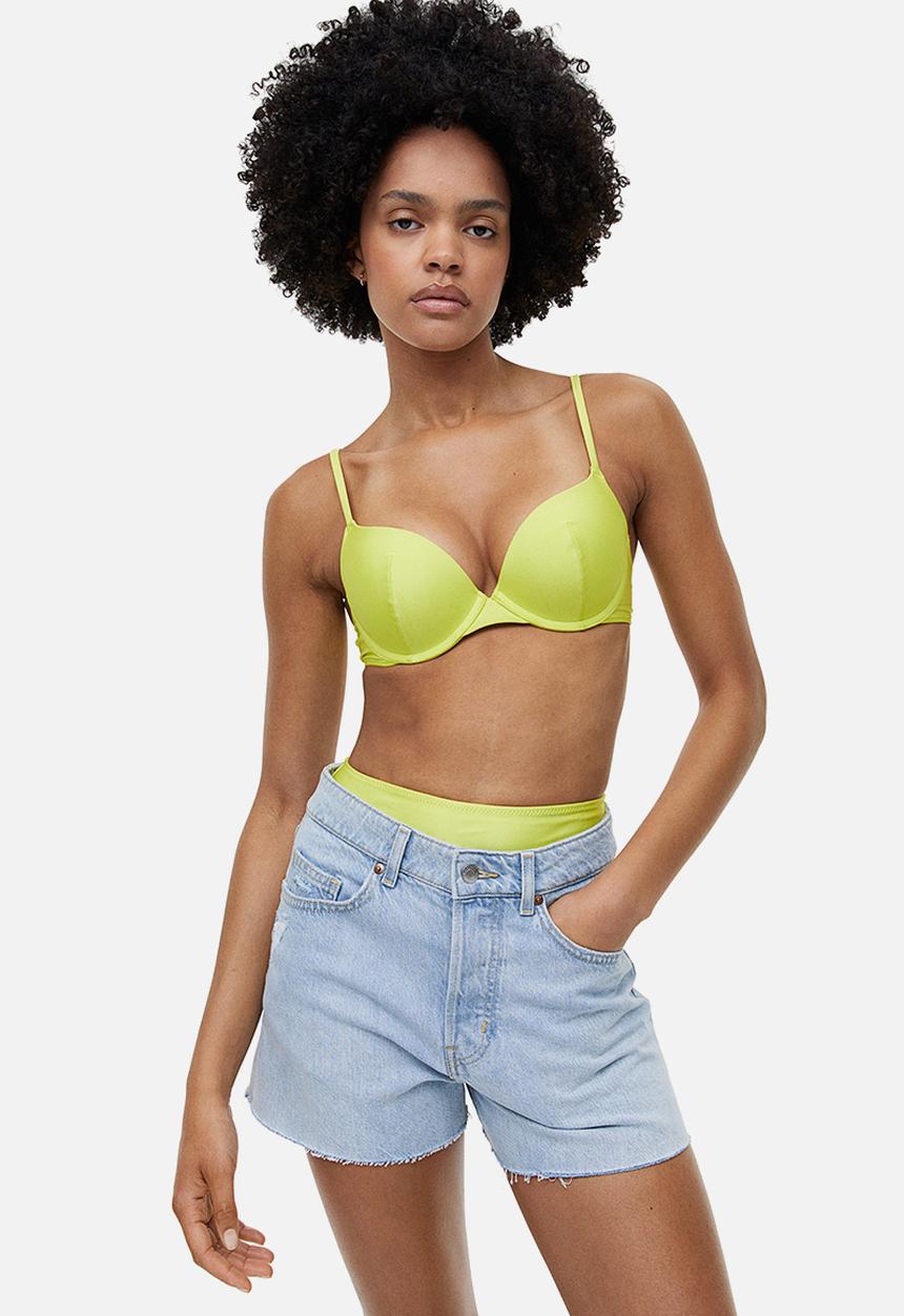 H&M - Super push-up bikini top - yellow