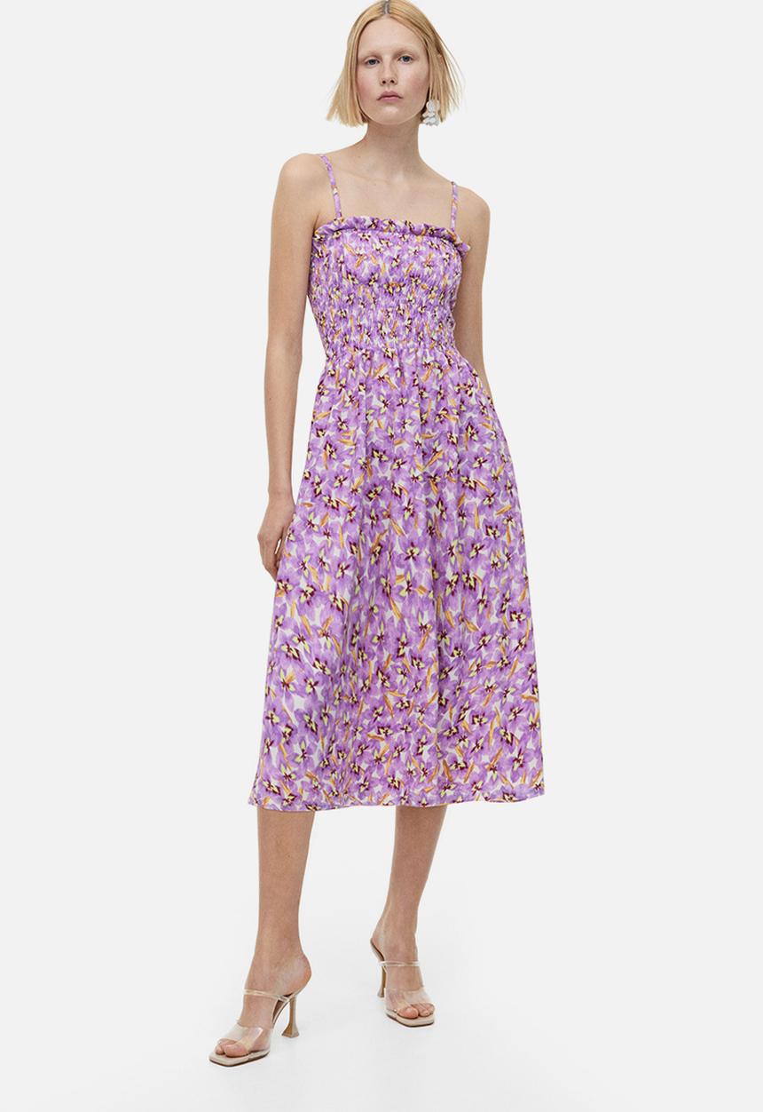 H&M - Smock-topped dress -purple floral 