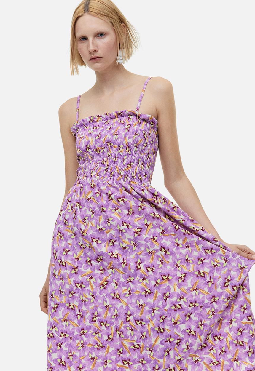 H&M - Smock-topped dress -purple floral 