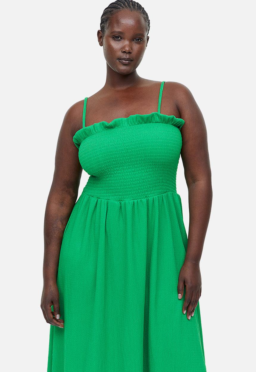 H&M - Smock-topped dress - green