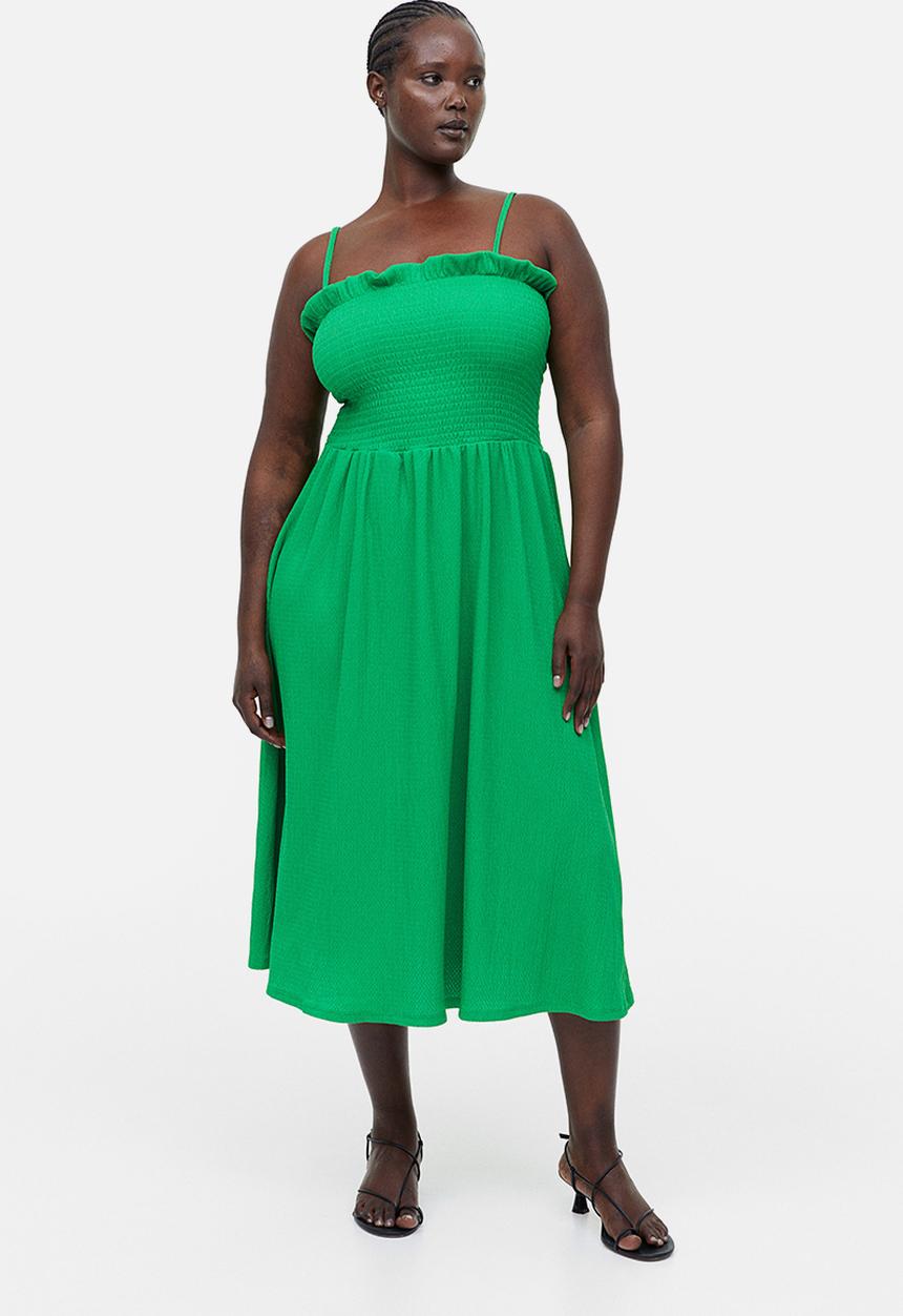 H&M - Smock-topped dress - green
