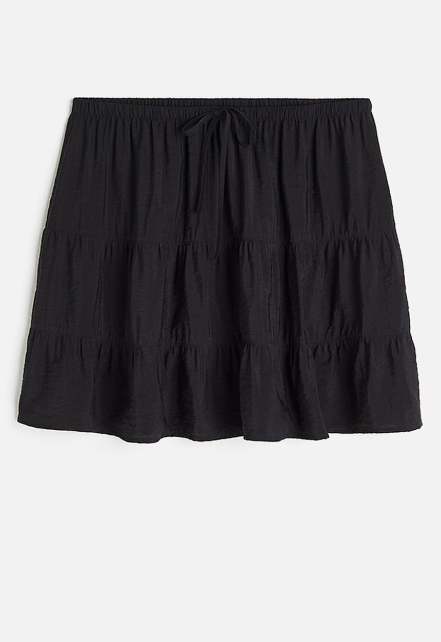 H&M - Tiered mini skirt - black