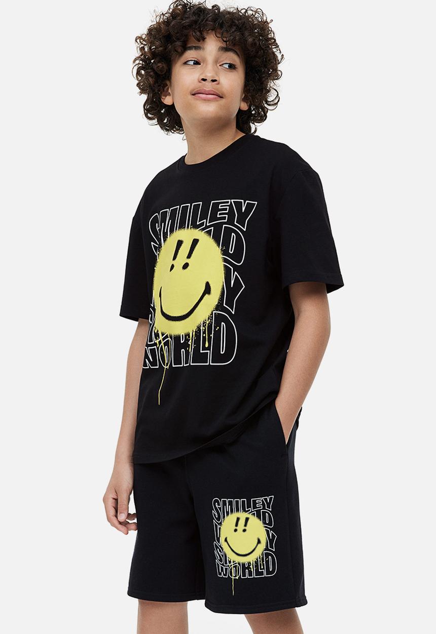 H&M - Printed sweatshorts - black,multi
